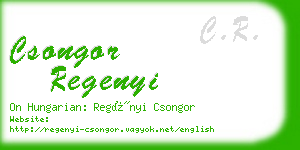 csongor regenyi business card